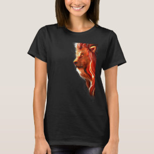Katt Tiger Skuggor Reflexion Stark Fet Djup Dime T Shirt