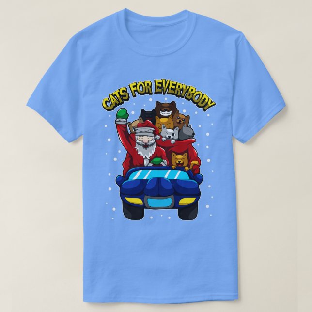 Katt till alla Kittens för jul T Shirt (Design framsida)