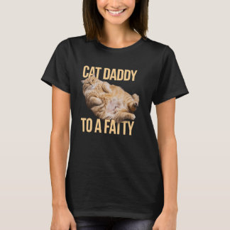 Katt till en rolig tjock liten katt pappa husdjurs t shirt