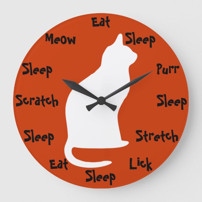 Katt Time Stor Klocka (Framsida)
