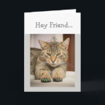 Katt Tittar Bra Friend Birthday Roligt Animal Kort<br><div class="desc">Det är din vän på födelsedagshälsfirat hur du vill med en rolig katt som bär ett tiara och med nagel färdig. Om din vän kärlek humor och djuren i synnerhet katter är det födelsedagskortet för dig</div>