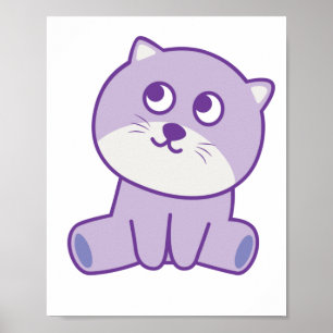 katt tittar till himlar poster