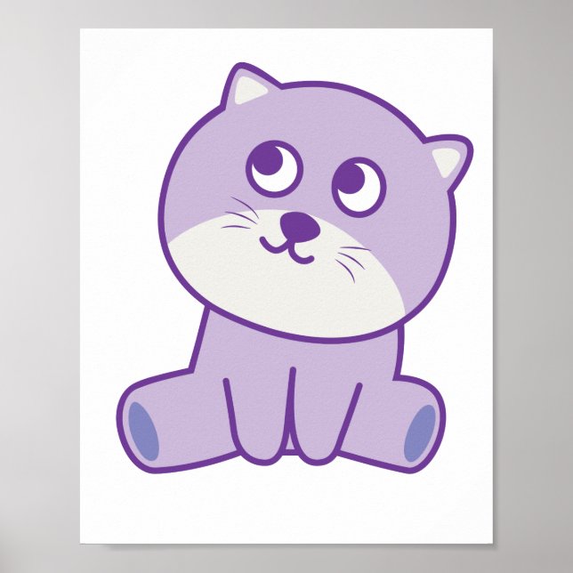 katt tittar till himlar poster (Framsidan)