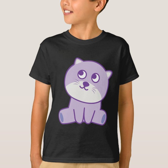 katt tittar till himlar T-Shirt (Framsida)