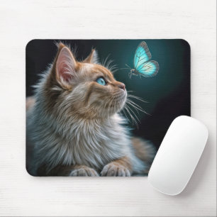 Katt Tittar vid Neon Butterfly Musmatta