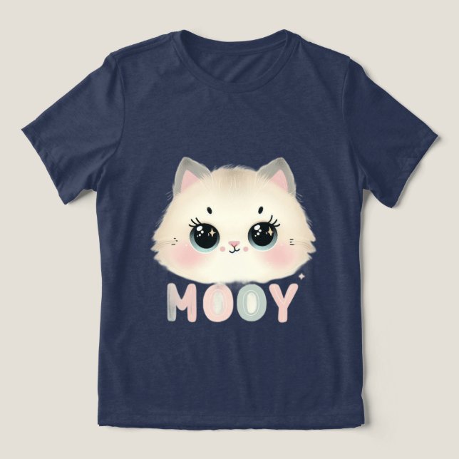 katt tjej t-shirt för tjejer och kvinnor (Design Framsida)