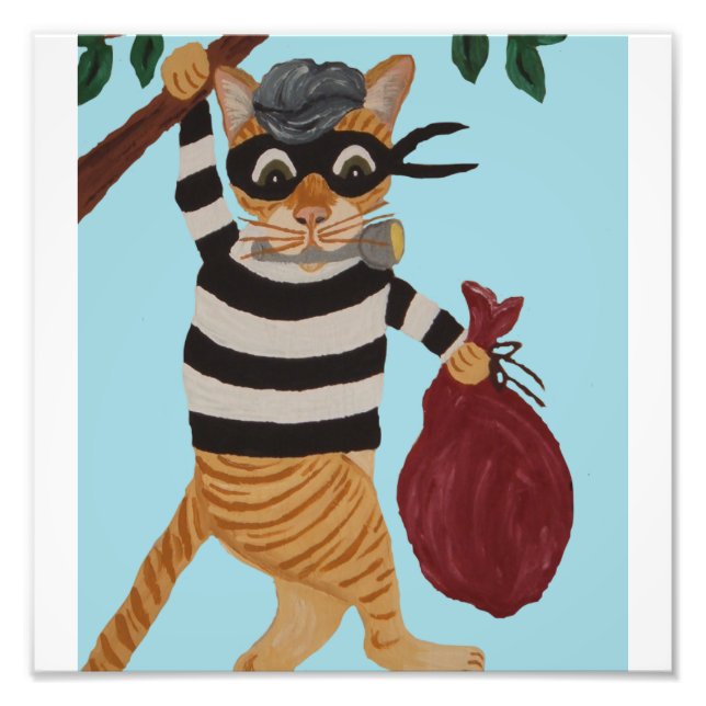 Katt Tjuv Fototryck (Framsidan)