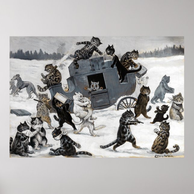 Katt Tjuvgods, Louis Wain Poster (Framsidan)