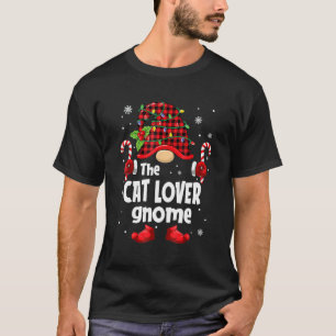 Katt Tomte Buffalo Randig Julgran Familj Xmas T Shirt