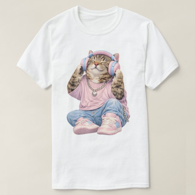 Katt-tröja för musikälskare t shirt (Design framsida)