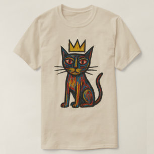 katt tröja, katt konst tröja, kattälskare tröja, H T Shirt