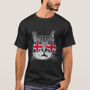 Katt Tröja Union Jack Flagga Land Retro England St