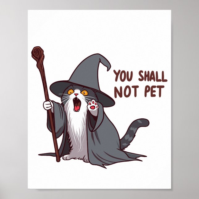 Katt Trollkarl Du Ska Inte Smeka Poster (Framsidan)