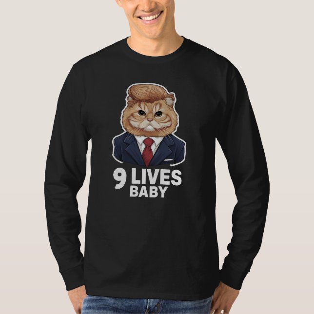 Katt Trump 9 Liv Baby T Shirt (Framsida)