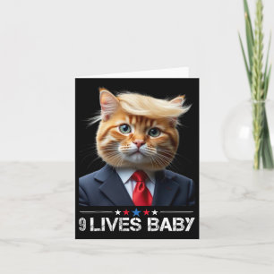 Katt Trump 9 Liv Bebis Roligt Röst På Trump Katter Kort