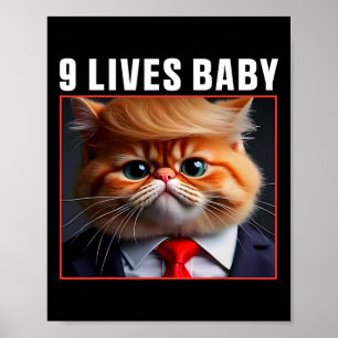 Katt Trump 9 Liv Genom Rollig Röst På Trump Katter Poster