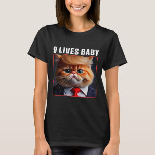Katt Trump 9 Liv Genom Rollig Röst På Trump Katter T Shirt