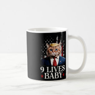 Katt Trump 9 Liv Genom Trump 2024 Vinst Seger Vinn Kaffemugg