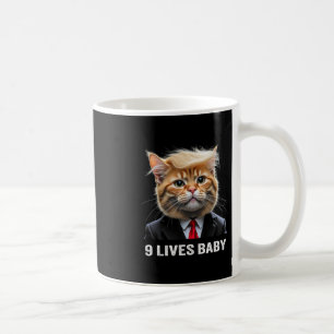 Katt Trump 9 Liv Genom Trump 2024 Vinst Seger Vinn Kaffemugg