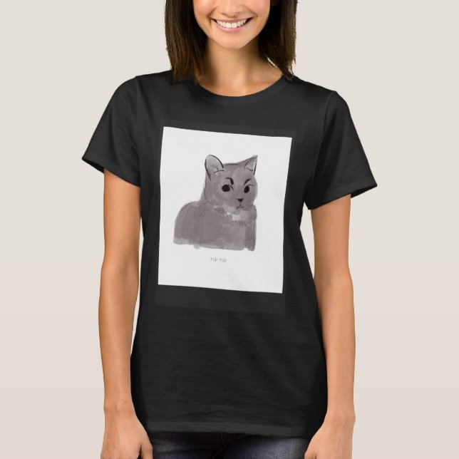 Katt  Tsk Tsk T Shirt (Framsida)