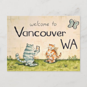 Katt-turister i Vancouver WA Vykort