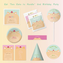 Katt "Two Cute to Handle" 2-årsdag Mintgrön