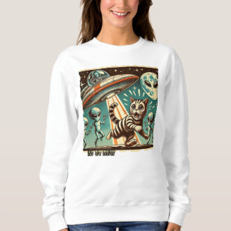 Katt UFO Selfie: Vintage Invasion (kvinnohus) T Shirt