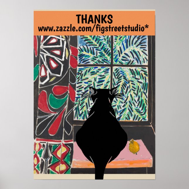 Katt under fönster, efter att Matisse Poster (Framsidan)