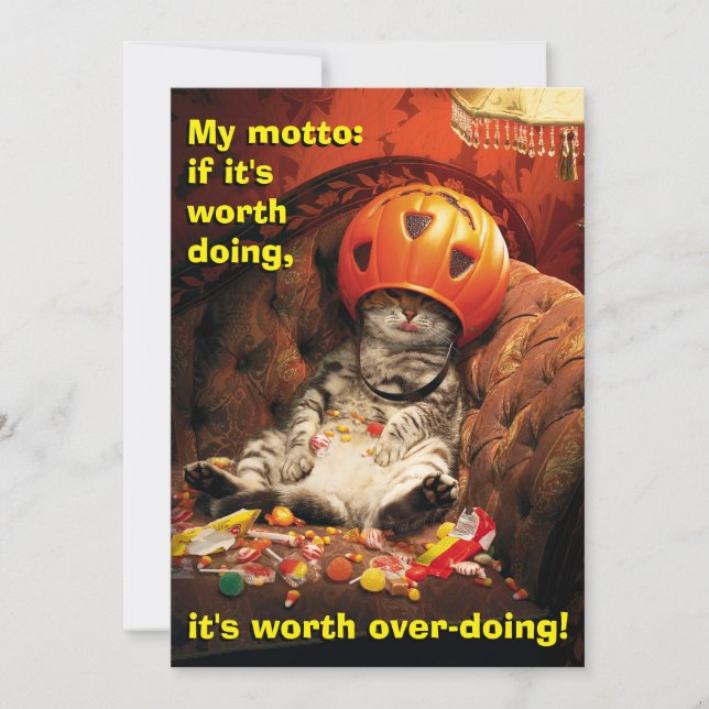 Katt under godispåse inbjudningar (Framsida)