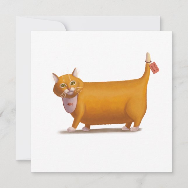 Katt utan fötter julkort (Framsida)