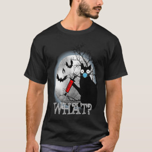 Katt Vad Assassin Murderous Cat & Syringe Hallowee T Shirt