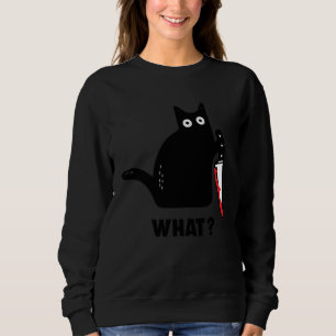 katt vad Blodigt kniv häxa blodstänk galen c T Shirt