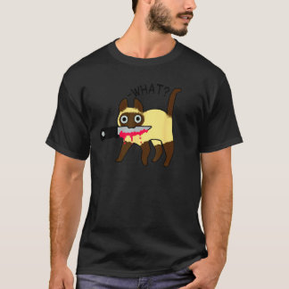 Katt Vad Mördande Siamkat Med Kniv Hallowee T Shirt