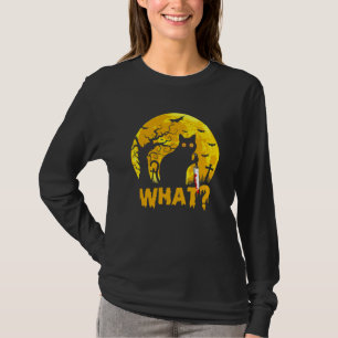Katt Vad Mördande Svart Katt Med Kniv Halloween T Shirt