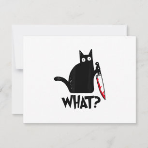 Katt Vad_ Rolig Svart Katt OSA Kort