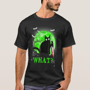 Katt Vad Rolig Svart Katt Tröja, Mördande Katt Med T Shirt