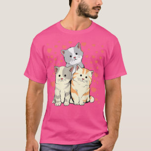 Katt Valentindagen Red Heart för katthundar T Shirt