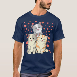 Katt Valentindagen Red Heart för katthundar T Shirt