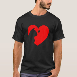 Katt Valentine Heart för Kitten och Djur älskare T Shirt