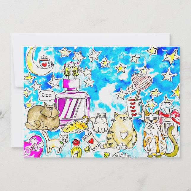 Katt Valentine Julkort (Framsida)