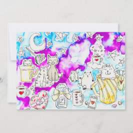 Katt Valentine Julkort