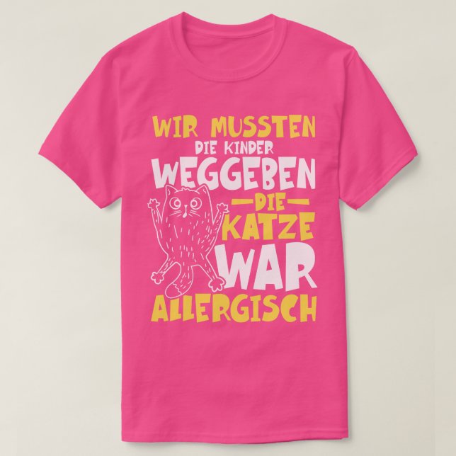 Katt var allergisk 3 t shirt (Design framsida)