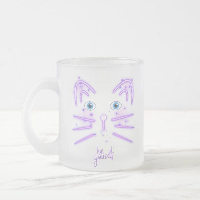 KATT VAR SJÄLV FROSTAD GLASMUGG (Vänster)