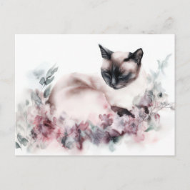 Katt Vattenfärg Postkort  Vykort