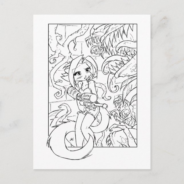 Katt Venus Flytraps Vykort (Framsida)