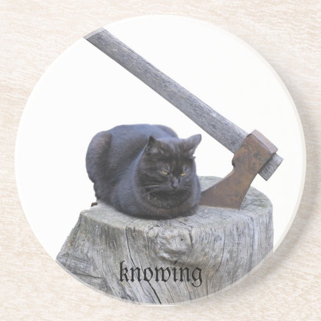 katt, veta underlägg sandsten (Framsidan)