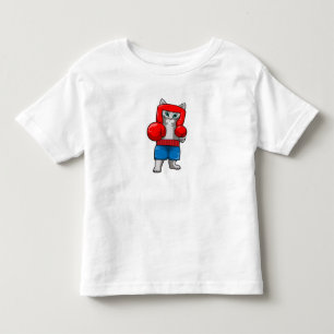 Katt vid Boxing med Boxinghandskar T Shirt