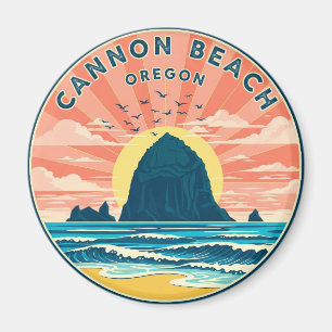 Katt vid Cannon Beach Oregon Magnet