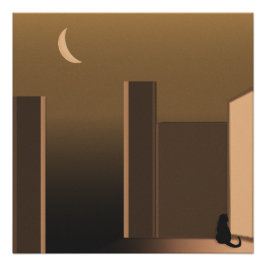 Katt vid dörren perfect poster