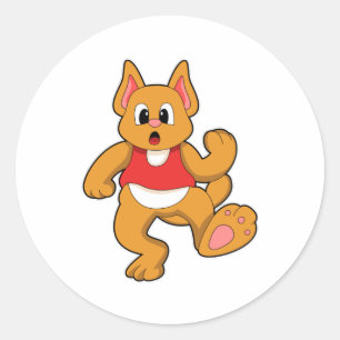 Katt vid körning runt klistermärke